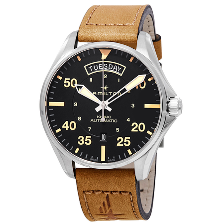 Hamilton Khaki Pilot Day Date Automatic Black Dial Men's Watch H64645531