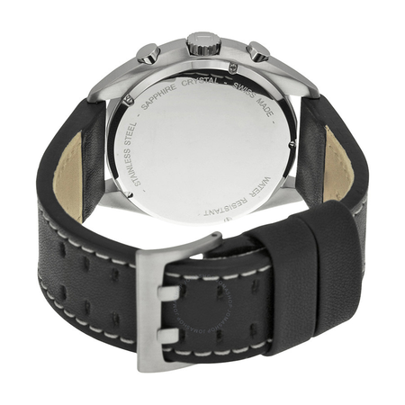 Hamilton Khaki Pilot Pioneer Chronograph Black Dial Black Leather Men's Watch H76512733