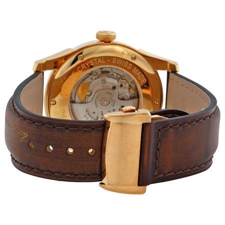 Hamilton Timeless Spirit Of Liberty Automatic Silver Dial Brown Leather Men's Watch H42445551
