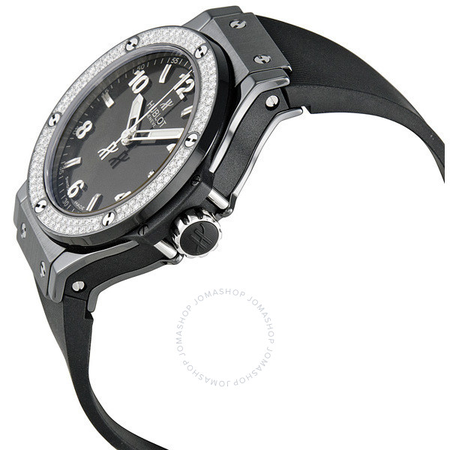 Hublot Black Magic Black Dial Black Rubber Ladies Watch 361.CV.1270.RX.1104