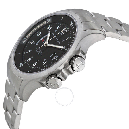 Hamilton Khaki Navy GMT Steel Black Men's Watch H77615133
