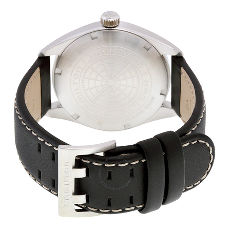 Hamilton Khaki Field Silver Dial Black Leather Men's Watch H68551753