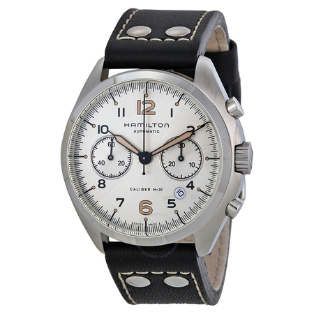 Hamilton Khaki Pilot Pioneer Automatic Chronograph Ivory Dial Men's Watch H76416755