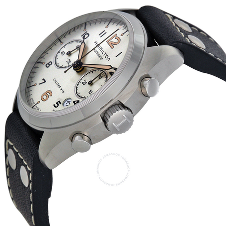 Hamilton Khaki Pilot Pioneer Automatic Chronograph Ivory Dial Men's Watch H76416755
