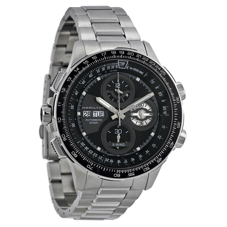 Hamilton Aviation Khaki X-Wind Black Dial Stainless Steel Men's Watch H77766131