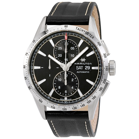 Hamilton Broadway Auto Chrono Grey Dial Leather Men's Watch H43516731
