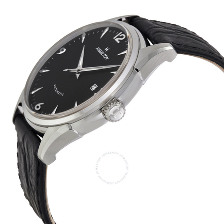 Hamilton Thinomatic Black Dial Black Leather Strap Men's Watch H38715731