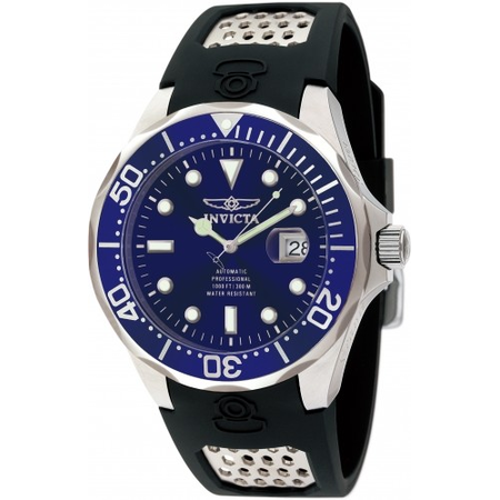 Invicta Pro Diver Automatic Blue Dial Black Polyurethane Men's Watch 11752
