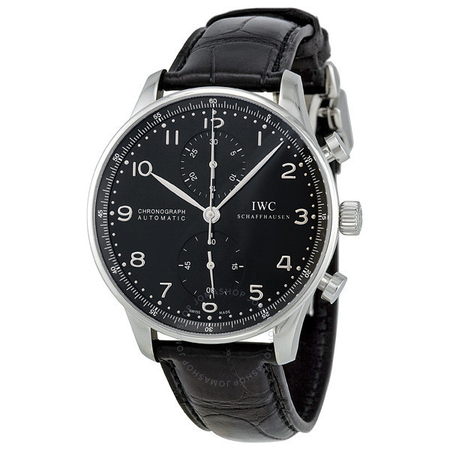 IWC Portuguese Automatic Chronograph Black Dial Men's Watch 3714-47 IW371447