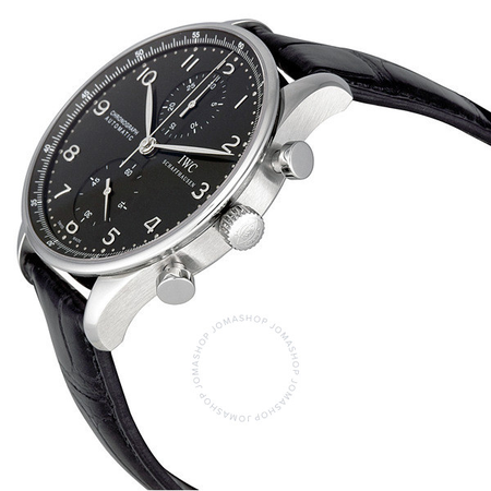 IWC Portuguese Automatic Chronograph Black Dial Men's Watch 3714-47 IW371447