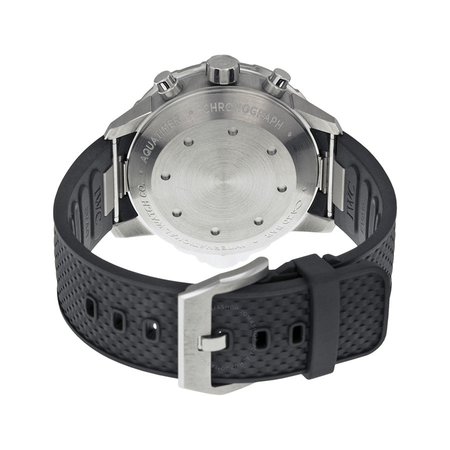 IWC Aquatimer Chronograph Silver Dial Black Rubber Men's Watch IW376801