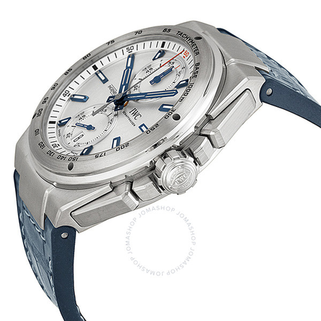 IWC Ingenieur Chronograph Racer Silver Dial Rubber Strap Men's Watch IW378509