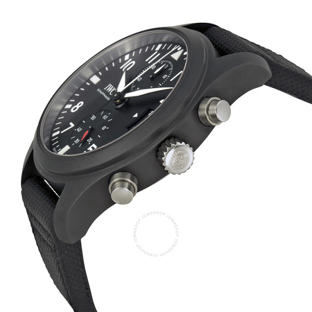 IWC Pilot Top Gun Chronograph Black Dial Black Fabric Men's Watch IW388007
