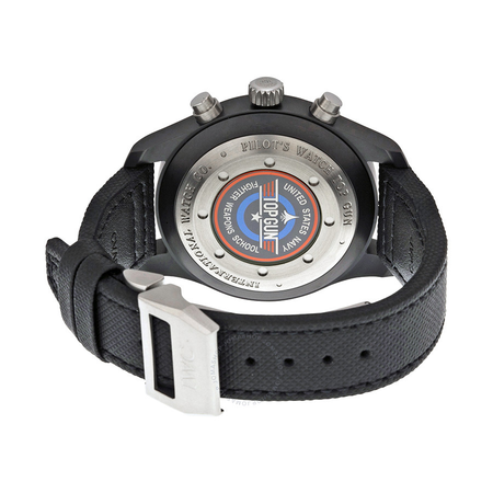 IWC Pilot Top Gun Chronograph Black Dial Black Fabric Men's Watch IW388007