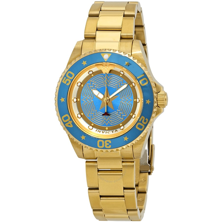 Invicta DC Comics Wonder Woman Quartz Blue Dial Ladies Watch 29691