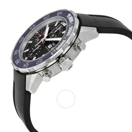 IWC Aquatimer Chronograph Automatic Black Dial Black Rubber Men's Watch 3767-11BLK