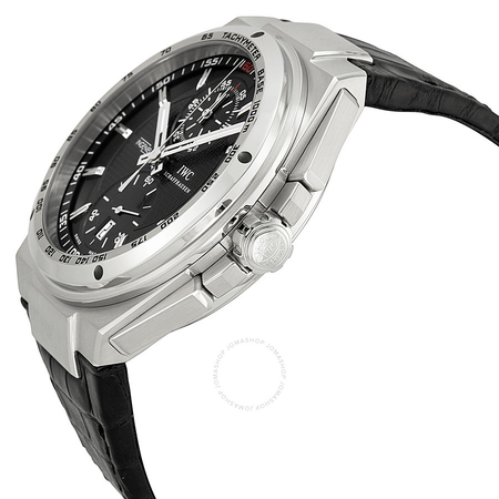 IWC Big Ingenieur Chronograph Automatic Black Dial Black Leather Men's Watch IW378406