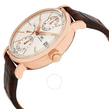 IWC Portofino Monopusher Silver-Plated Dial Chronograph 18K Rose Gold Men's Watch IW515104