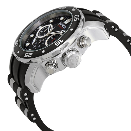 Invicta Men Pro Diver Ocean Master Chronograph BlackmDial Black Rubber Watch 6977