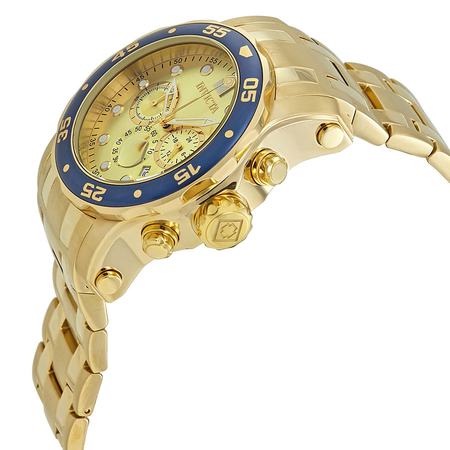 Invicta Pro Diver Chronograph Gold Dial Men's Watch 23669