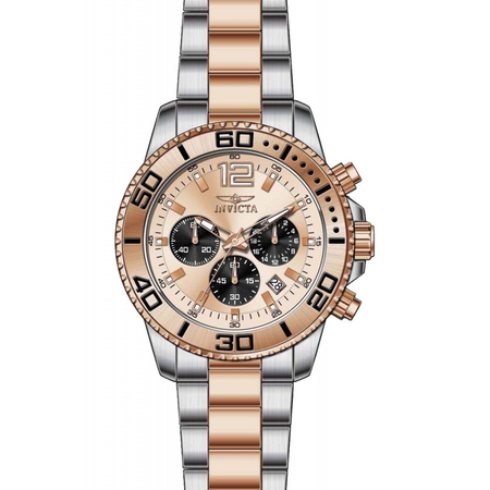 Invicta Pro Diver Chronograph Rose Dial Two-tone Men's Watch 17400