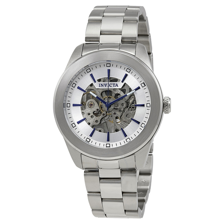 Invicta Vintage Mechanical Silver Skeleton  Dial Men's Watch 25758