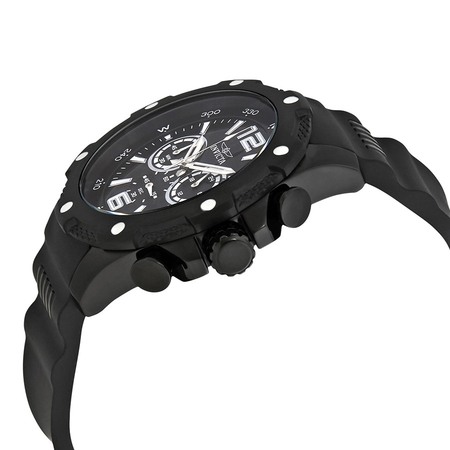 Invicta I-Force Multi-Function Black Dial Black Polyurethane Men's Watch 19662