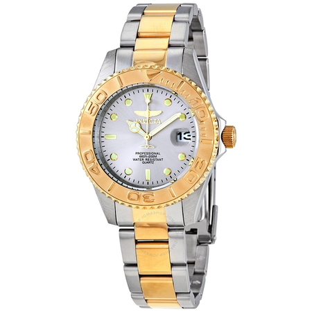 Invicta Pro Diver Quartz Grey Dial Two-tone Men's Watch 29943