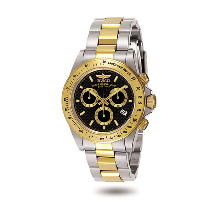 Invicta Speedway Chronograph Black Dial Two-tone Men's Watch 7028