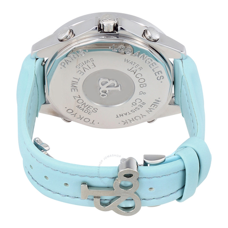 Jacob & Co. Five Time Zone Diamond-Accented Mother of Pearl Dial Unisex Watch JCATH10