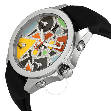 Jacob & Co. Jacob and Company Five Time Zone Diamond-Accented Multi-Colored Dial Unisex Watch JCM115DA