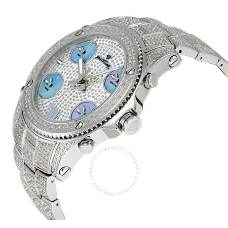 JBW Jet Setter Stainless Steel Diamond Multiple Time-Zone Men's Watch JB-6213-C