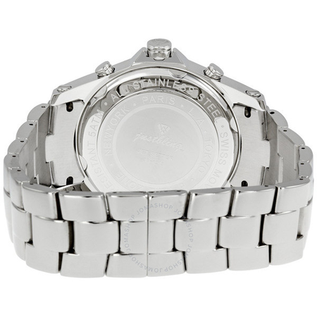 JBW Jet Setter Stainless Steel Diamond Multiple Time-Zone Men's Watch JB-6213-C