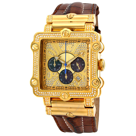 JBW Phantom Gold-tone Chronograph Crystal Dial Gold-tone Diamond Men's Watch JB-6215-238-A