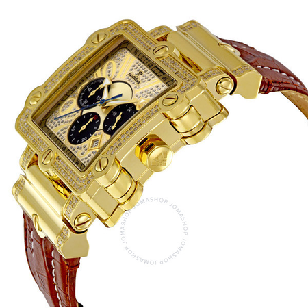 JBW Phantom Gold-tone Chronograph Crystal Dial Gold-tone Diamond Men's Watch JB-6215-238-A