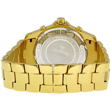 JBW Jet Setter Gold-tone Multiple Time-Zone Diamond Men's Watch JB-6213-A