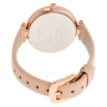Kate Spade Holland Rose Dial Beige Leather Ladies Watch 1YRU0812