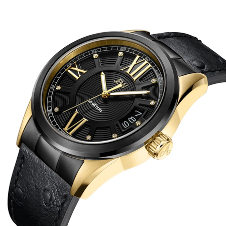 JBW Bond Quartz Diamond Black Dial Men's Watch J6372A