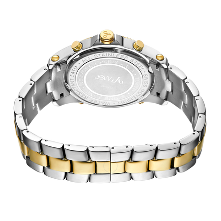 JBW Jet Setter Two-tone Stainless Steel Diamond Multiple Time-Zone Men's Watch JB-6213-E