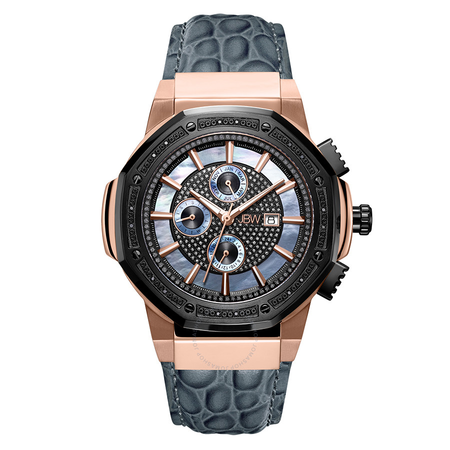 JBW Men's 10 YR Anniversary Saxon 0.16 ctw Diamond & 18K Rose-gold Plated Watch JB-6101L-10C