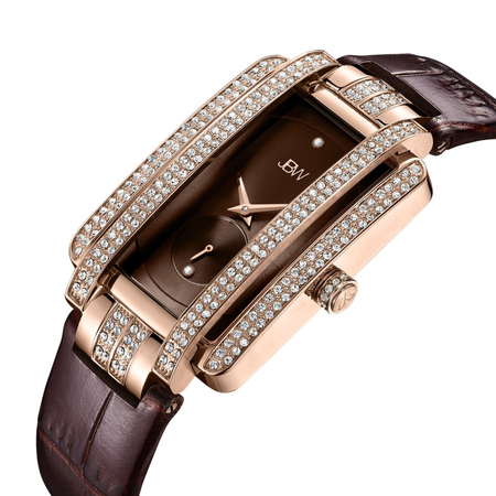JBW Mink Quartz Diamond Crystal Brown Dial Ladies Watch J6358L-B