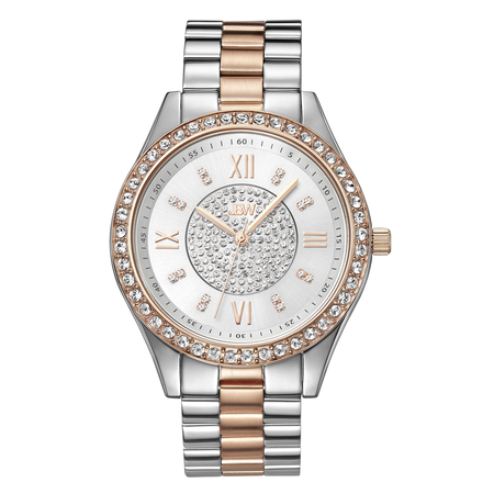 JBW Mondrian Silver Diamond Dial Two-tone Stainless Steel Ladies Watch J6303D