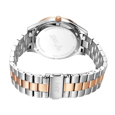 JBW Mondrian Silver Diamond Dial Two-tone Stainless Steel Ladies Watch J6303D