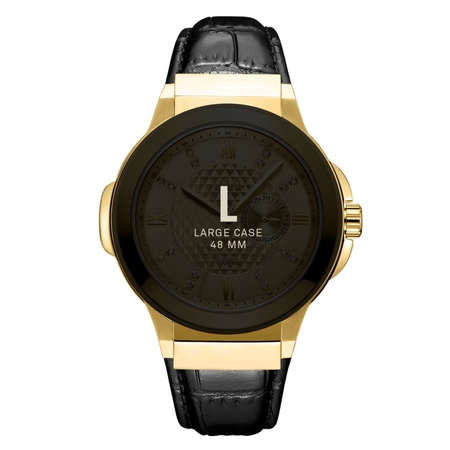 JBW Saxon 48 Quartz Diamond Gold Dial Men's Watch J6373C