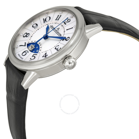 Jaeger LeCoultre Rendezvous Mother of Pearl Dial Black Leather Ladies Watch Q3468490