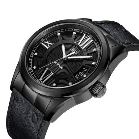 JBW Bond Quartz Diamond Black Dial Men's Watch J6372E