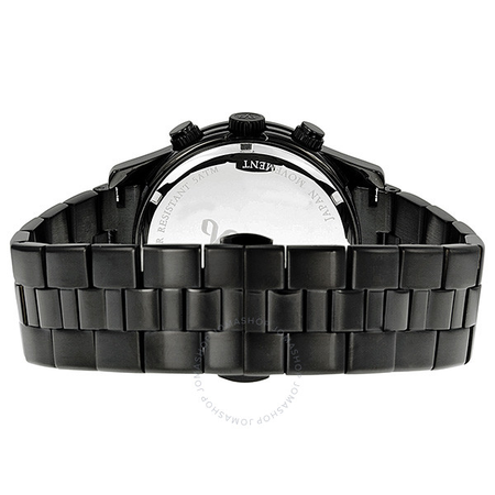 JBW Delano Black Chronograph Diamond Dial Black IP Steel Bracelet Men's Watch JB-6218-H