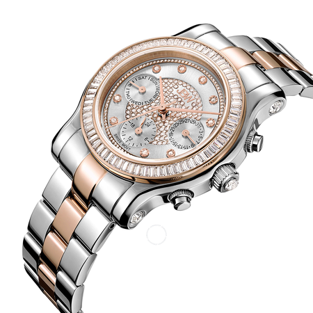 JBW Laurel Silver Multi-Function Diamond Dial Two-tone Steel Bracelet Ladies Watch J6330D