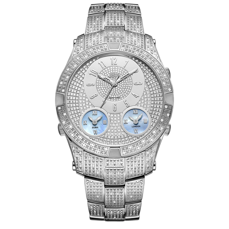 JBW Men's Jet Setter III 1.18 ctw Diamond Stainless Steel Watch J6348B