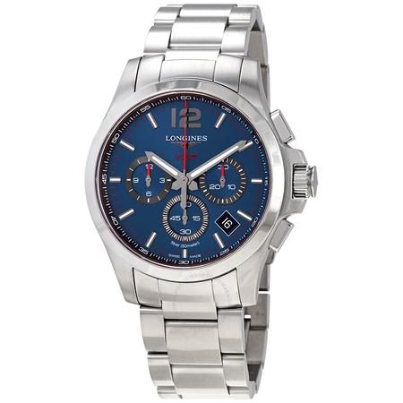 Longines Conquest V.H.P. Perpetual Chronograph Quartz Blue Dial Men's Watch L37174966